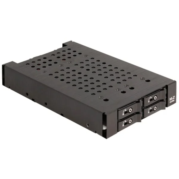 DeLOCK 3.5″ Wechselrahmen für 4 x M.2 NVMe SSD