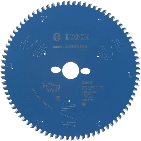 Bosch Professional Kreissägeblatt Expert for Aluminium, Ø 250mm, 80Z (Bohrung 30mm, für Kapp- & Gehrungssägen)
