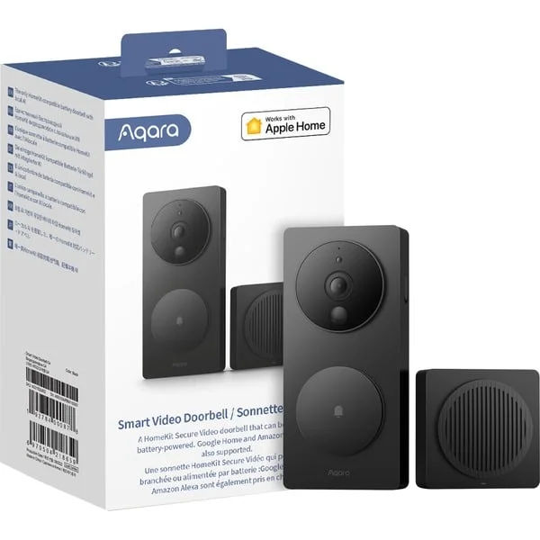 Aqara Smart Video Doorbell G4, Türklingel (schwarz)