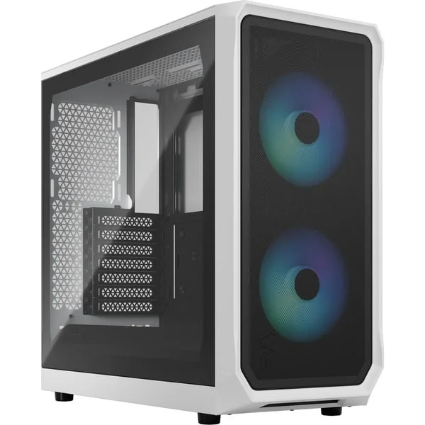 Fractal Design Focus 2 RGB White TG Clear Tint, Tower-Gehäuse (weiß, Tempered Glass)