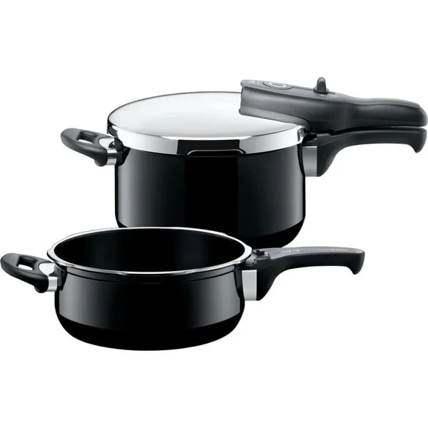 Silit Silargan Sicomatic t-Plus Schnellkochtopf-Set (schwarz, Ø 22 cm, 4,5 l und 3,0 l)