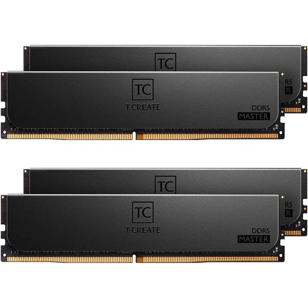 Team Group DIMM 64 GB DDR5-6800 (4x 16 GB) Quad-Kit ECC, Arbeitsspeicher (schwarz, CTCMD564G6800HC34BQC01, T-CREATE MASTER, Registered, INTEL XMP)