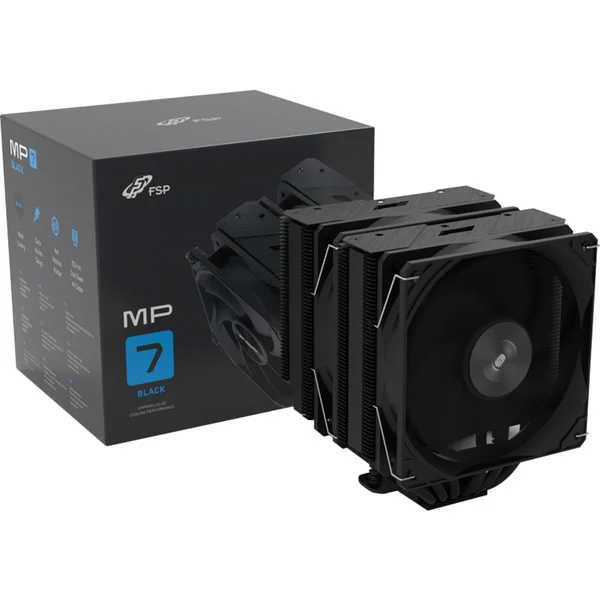 FSP MP7 Black, CPU-Kühler (schwarz, 120 mm)