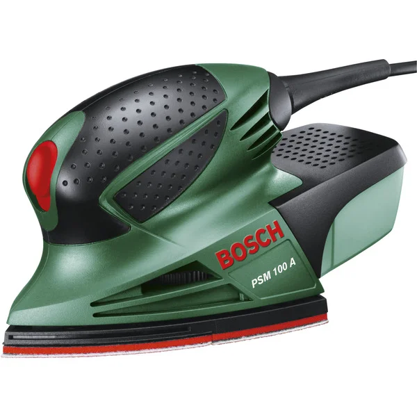 Bosch Heimwerken & Garten Multischleifer PSM 100 A (grün/schwarz, 100 Watt, inkl. 30 Schleifblätter)