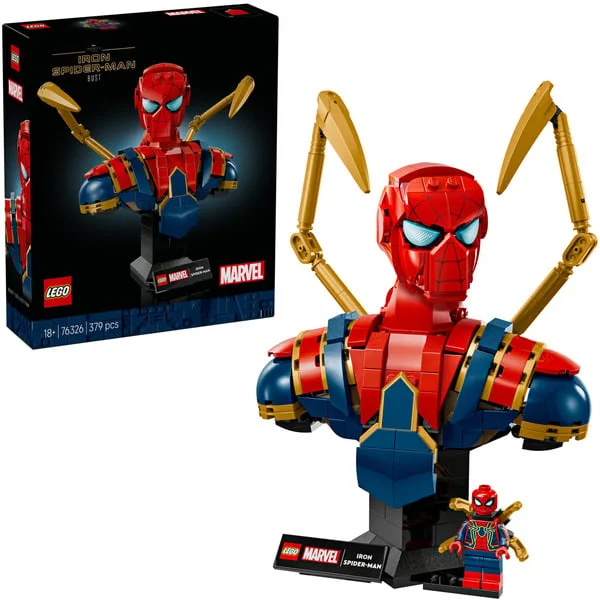 LEGO 76326 Marvel Super Heroes Iron Spider-Man Büste, Konstruktionsspielzeug