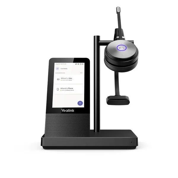 Yealink WH66 Mono Teams, Headset (schwarz, DECT, Bluetooth 4.2)