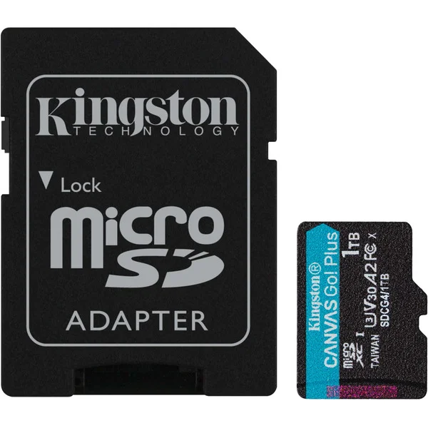 Kingston Canvas Go! Plus 1 TB microSDXC, Speicherkarte (schwarz, UHS-I U3, Class 10, V30, A2)