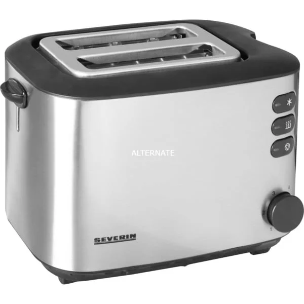 Severin Automatik-Toaster AT 2514 (edelstahl/schwarz, 850 Watt, für 2 Scheiben Toast, Retail)