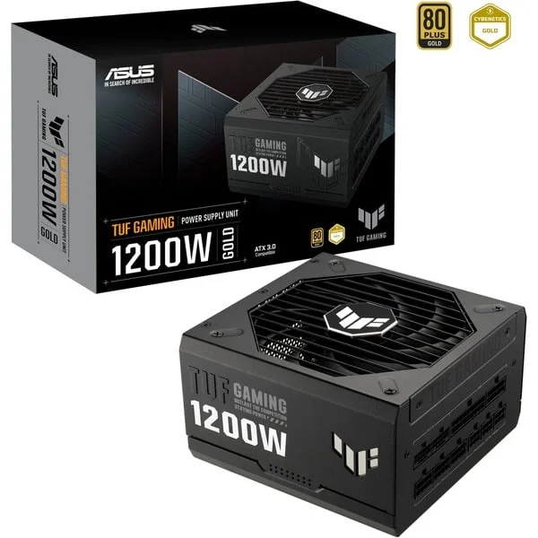 ASUS TUF Gaming 1200W Gold, PC-Netzteil (schwarz, 3x PCIe, Kabelmanagement, 1200 Watt)