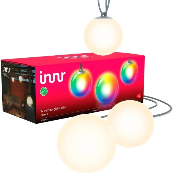 INNR Outdoor Smart Globe Light Colour 3er-Pack, LED-Leuchte (ersetzt 33 Watt)