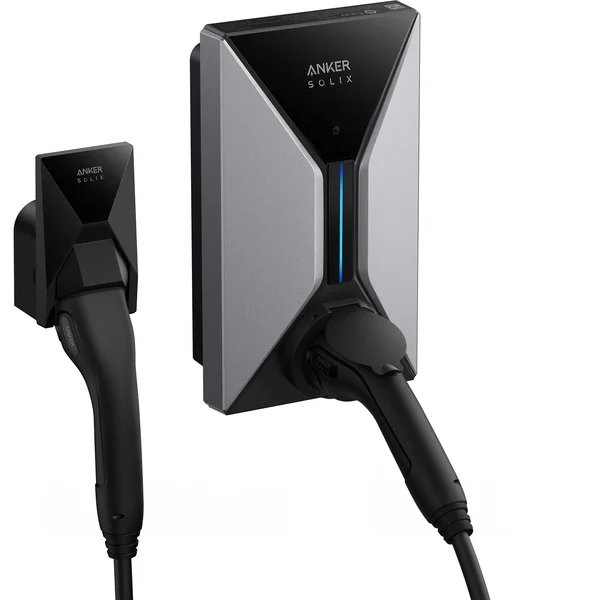 Anker SOLIX V1 Wallbox 22KW, 32A 3-phasig (schwarz/grau, ohne Kabel, mit Typ2-Ladebuchse)