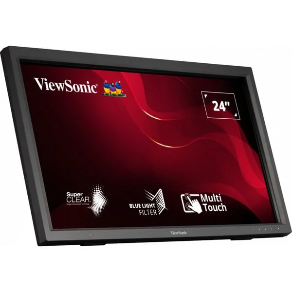 ViewSonic TD2423, LED-Monitor (59.9 cm (23.6 Zoll), schwarz (matt), FullHD, VA, HDMI, DVI, VGA, USB-Hub)