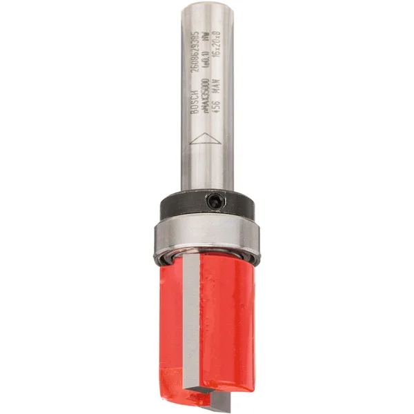 Bosch Professional Bündigfräser Expert for Wood Laminate, Ø 16mm (Schaft Ø 8mm, zweischneidig, Anlaufkugellager oben)