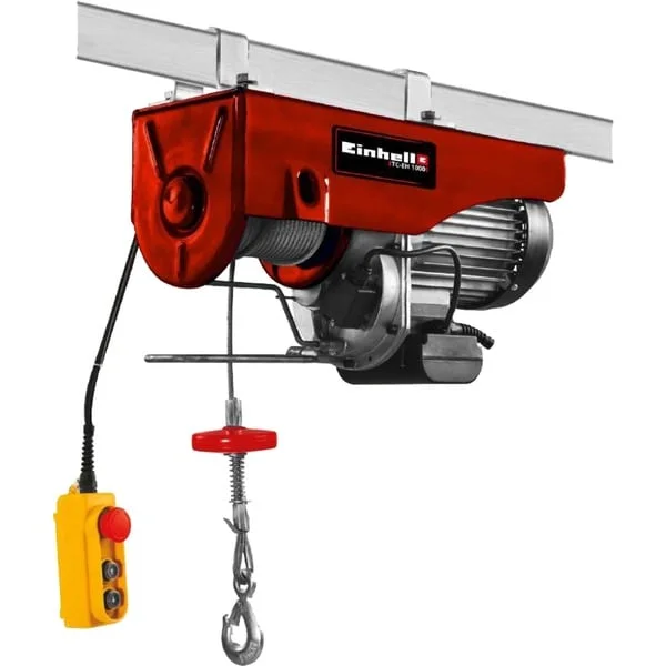 EINHELL Seilhebezug TC-EH 1000, Seilwinde (rot, 1.600 Watt)