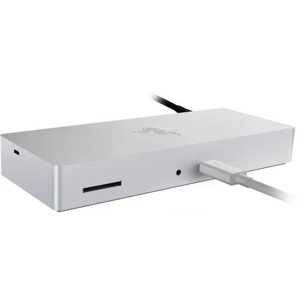 Razer Thunderbolt 4 Dock Mercury Edition, Dockingstation (aluminium, USB, Gigabit LAN)
