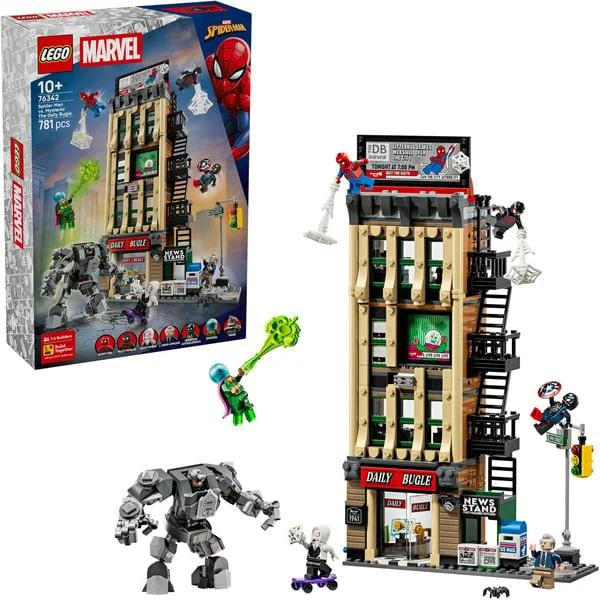 LEGO 76342 Marvel Super Heroes Spider-Man vs. Mysterio: Daily Bugle, Konstruktionsspielzeug