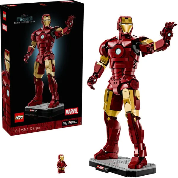 LEGO 76344 Marvel Super Heroes Iron Man Mark 3 Sammleredition, Konstruktionsspielzeug
