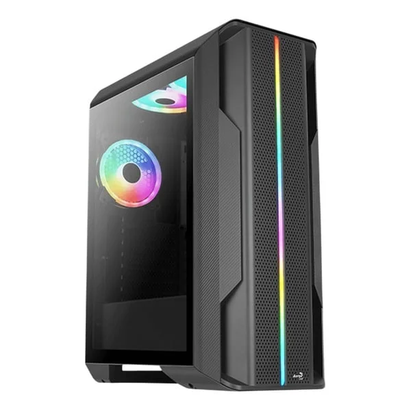 Aerocool Splinter Duo-G-BK-v1, Tower-Gehäuse (schwarz, Tempered Glass)