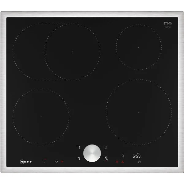 Neff T56STF1L0 N 90, Autarkes Kochfeld (schwarz/edelstahl, 60 cm)