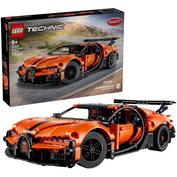 LEGO 42222 Technic Bugatti Chiron Pur Sport Hypercar, Konstruktionsspielzeug