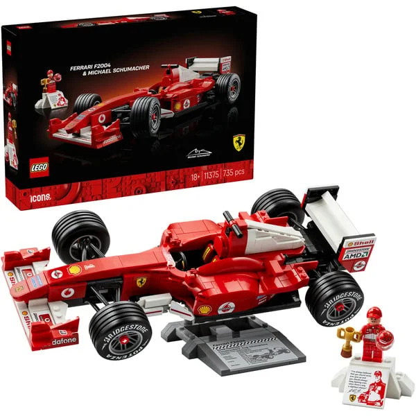 LEGO 11375 Icons Ferrari F2004 und Michael Schumacher, Konstruktionsspielzeug