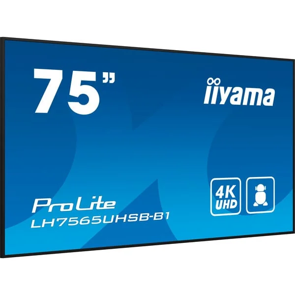 iiyama ProLite LH7565UHSB-B1, Public Display (schwarz, UltraHD/4K, IPS, WiFi, Fernbedienung)