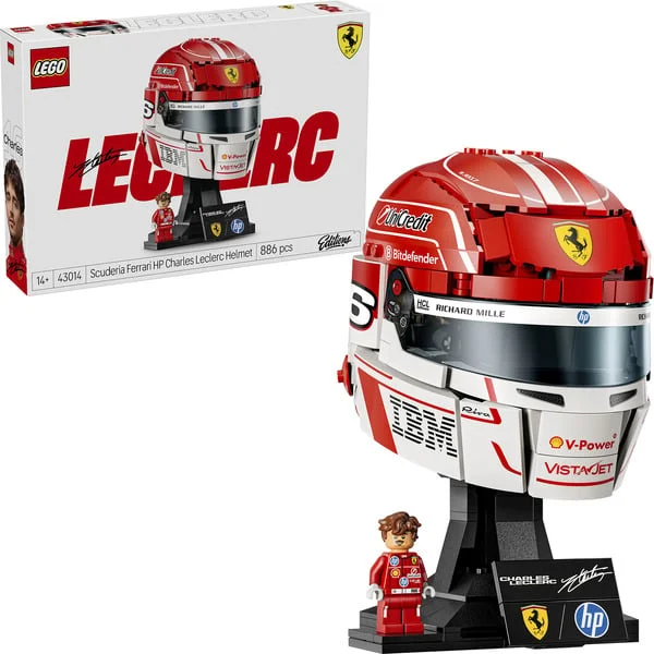 LEGO 43014 Editions Scuderia Ferrari HP Charles Leclerc Helm, Konstruktionsspielzeug