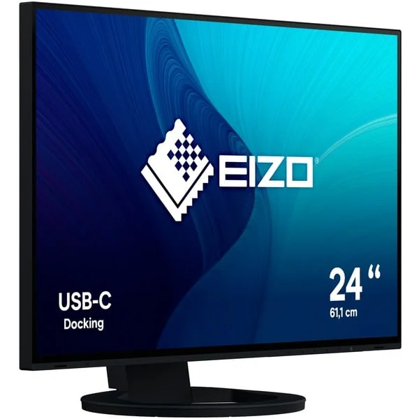 EIZO FlexScan EV2485-BK, LED-Monitor (61.1 cm (24 Zoll), schwarz, WUXGA, IPS, USB-C, HDMI, B-Ware)