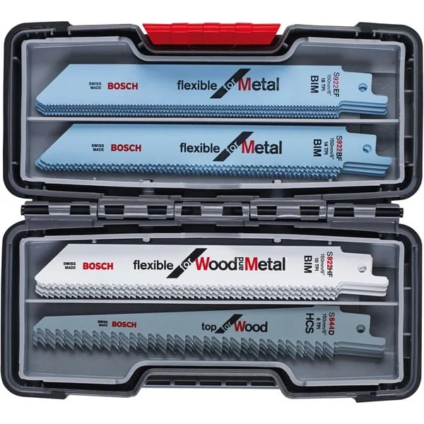 Bosch Professional Säbelsägeblatt-Satz Wood and Metal, 20-teilig (in Toughbox)