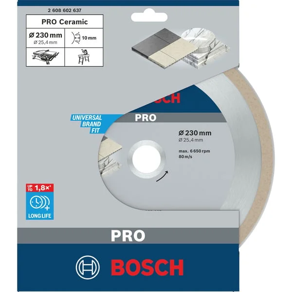 Bosch Professional PRO Ceramic Diamant-Trennscheibe, Ø 230mm (Bohrung 25,4mm)