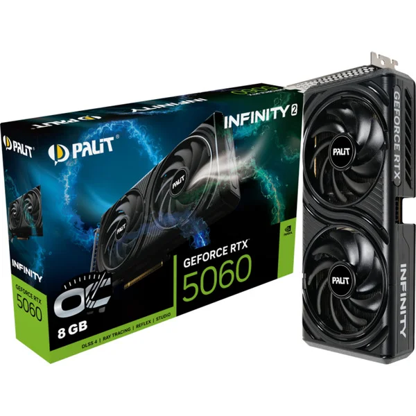 Palit GeForce RTX 5060 Infinity 2 OC, Grafikkarte (DLSS 5, 3x DisplayPort, 1x HDMI 2.1)