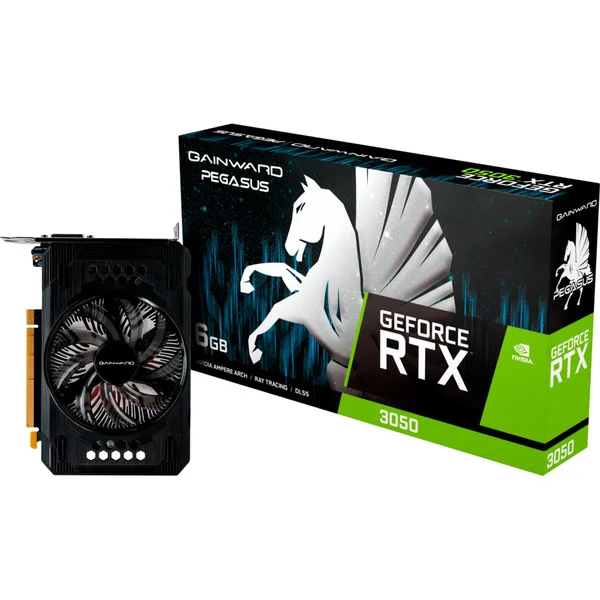 Gainward GeForce RTX 3050 Pegasus, Grafikkarte (1x DisplayPort, 1x HDMI 2.1, 1x DVI-D)