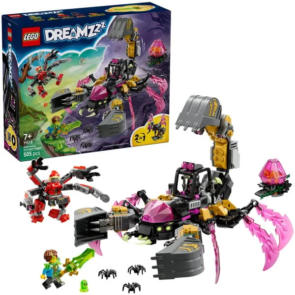 LEGO 71513 DREAMZzz Albtraum-Skorpionbagger, Konstruktionsspielzeug