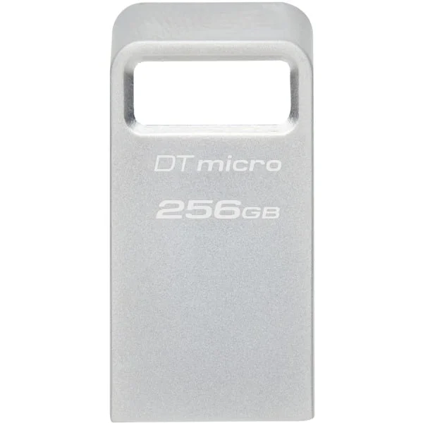 Kingston DataTraveler Micro 256 GB, USB-Stick (silber, USB-A 3.2 Gen 1)