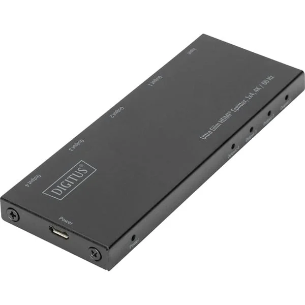 Digitus Ultra Slim HDMI Splitter, 1x4, 4K / 60 Hz (schwarz)