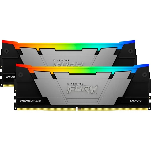 Kingston FURY DIMM 64 GB DDR4-3600 (2x 32 GB) Dual-Kit, Arbeitsspeicher (schwarz, KF436C18RB2AK2/64, Renegade RGB, INTEL XMP)