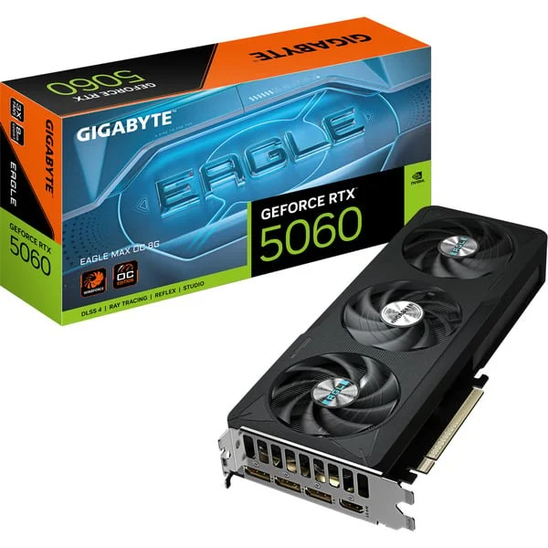 GIGABYTE GeForce RTX 5060 EAGLE MAX OC 8G, Grafikkarte (DLSS 5, 3x DisplayPort, 1x HDMI 2.1)