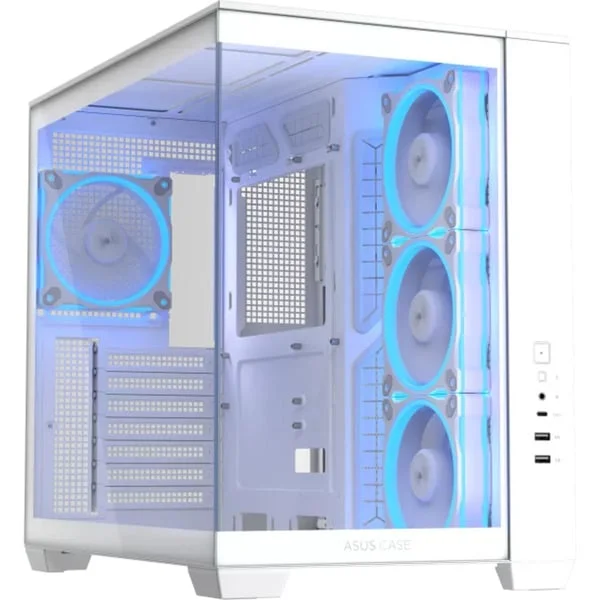ASUS A32 PLUS ARGB , Tower-Gehäuse (weiß, Tempered Glass x 2)