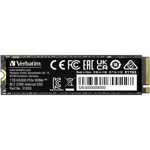 Verbatim Vi5000 1 TB, SSD (PCIe 4.0 x4 | NVMe | M.2 2280)