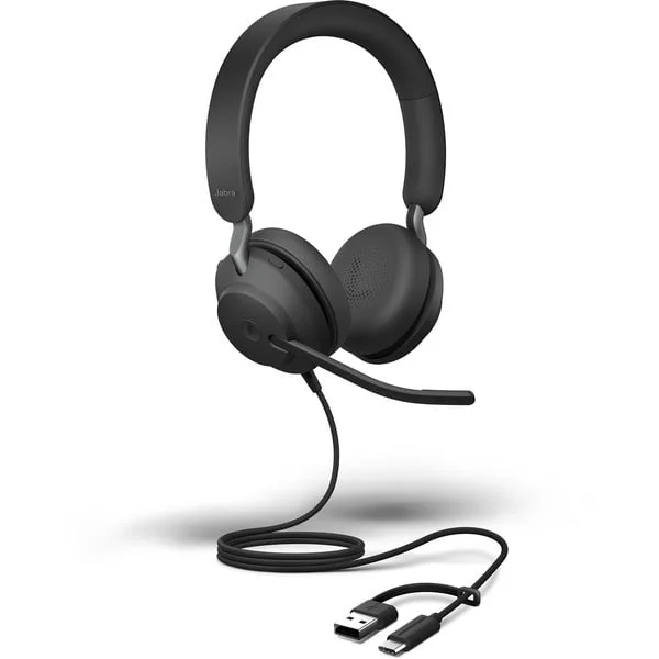 Jabra Evolve2 40 SE , Headset (schwarz, MS-Version, Stereo, USB-A und USB-C)