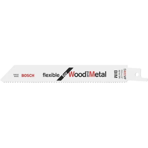 Bosch Professional Säbelsägeblatt S 922 VF Flexible for Wood and Metal, 25 Stück (Länge 150mm)