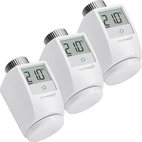 Homematic IP Smart Home Heizkörperthermostat (HmIP-eTRV-2), Heizungsthermostat (3er Set)