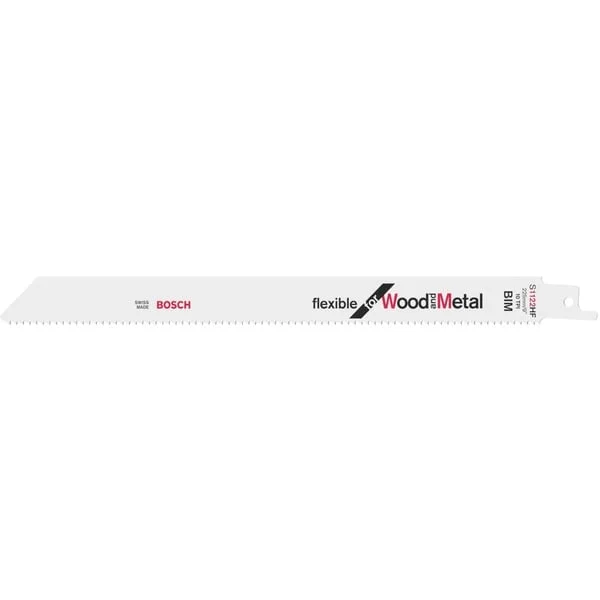 Bosch Professional Säbelsägeblatt S 1122 HF Flexible for Wood and Metal, 100 Stück (Länge 225mm)