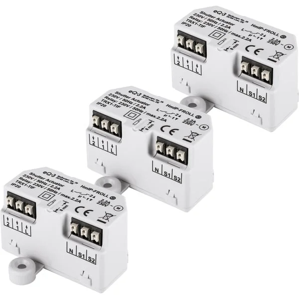 Homematic IP Smart Home Rollladenaktor Unterputz (HmIP-FROLL), Relais (3er Set)