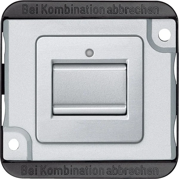 Merten Aus-/Wechselschalt-Einsatz 1-polig, Basiselement mit zentraler Abdeckplatte, matt, Schalter (aluminium, Retail)