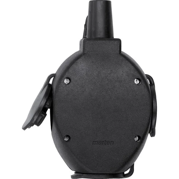 Merten Vollgummi Hängekupplung dreifach Typ 179851, Schutzkontaktkupplung, 16 Ampere, 250 Volt (schwarz, Retail)