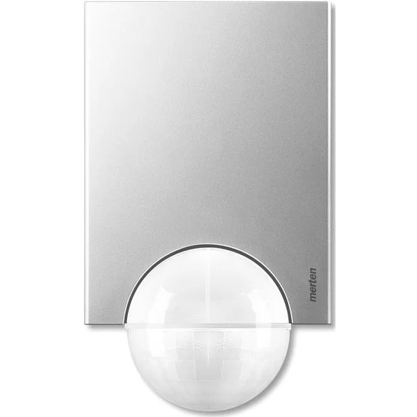 Merten Bewegungsmelder ARGUS 220 mit 220 Grad Erfassungswinkel und Funkmodul Erweiterung (aluminium, Retail)