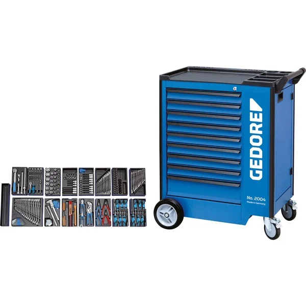 GEDORE Werkzeugwagen 1500 ES-02-2004 0620 (blau/schwarz, inkl. 207 Werkzeuge)