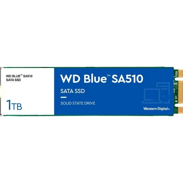 WD Blue SA510 1 TB, SSD (blau/weiß, SATA 6 Gb/s, M.2 2280)