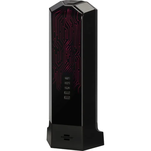 Brennenstuhl Gaming Tower 9fach RGB Light, Steckdosenleiste (schwarz)